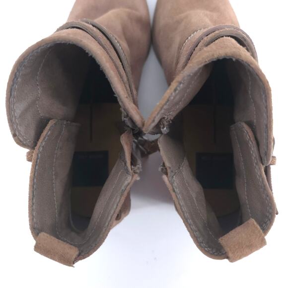 Dolce Vita Meggie Boho Western Double Strap Buckle Wood Block Stacked Heel 6 - Picture 7 of 11